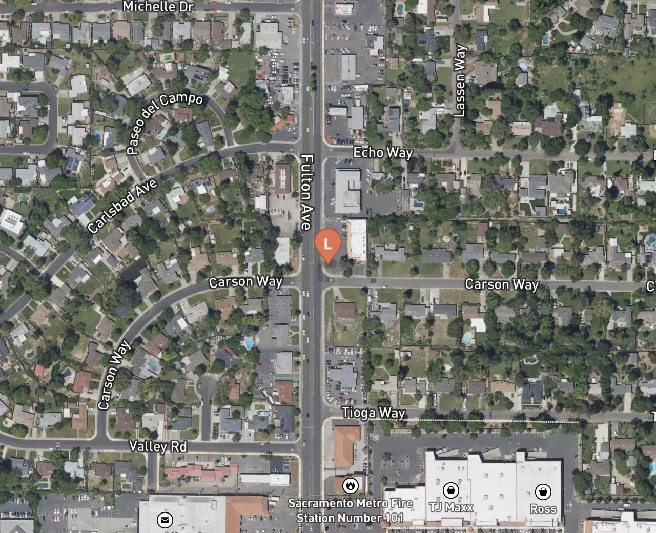 Map of 3100 Fulton Ave, Sacramento — LaunderLand location